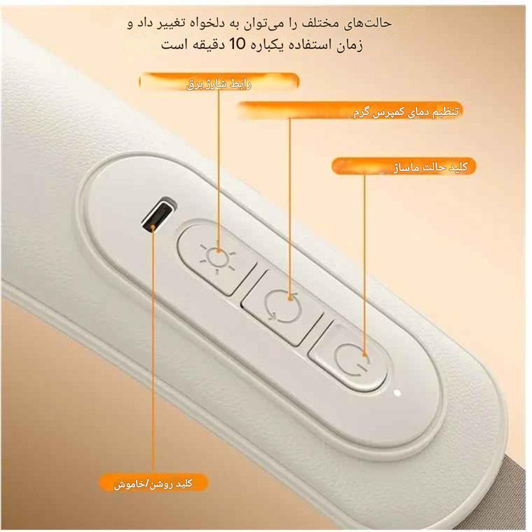 ماساژور گردن گرمایشی یسیدو yesido مدل MG11