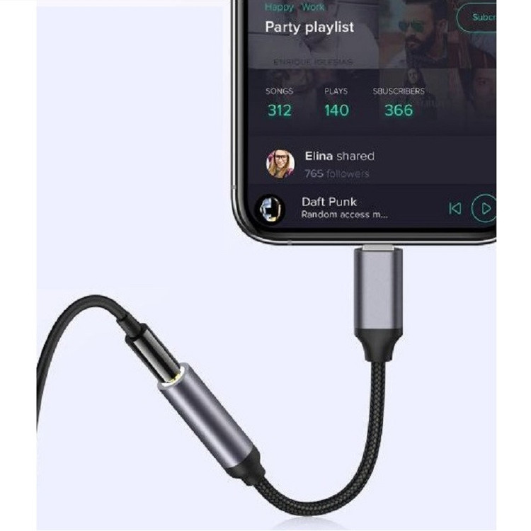 مبدل USB-C به 3.5 میلی متری جووی مدل TC-19 طول 0.12 متر