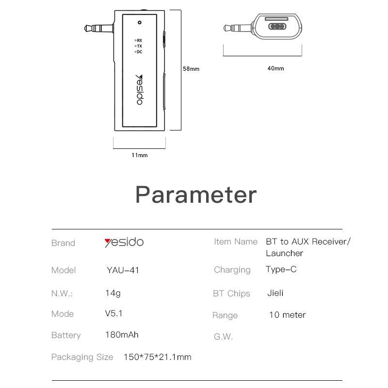 دانگل بلوتوثی یسیدو مدل YAU41