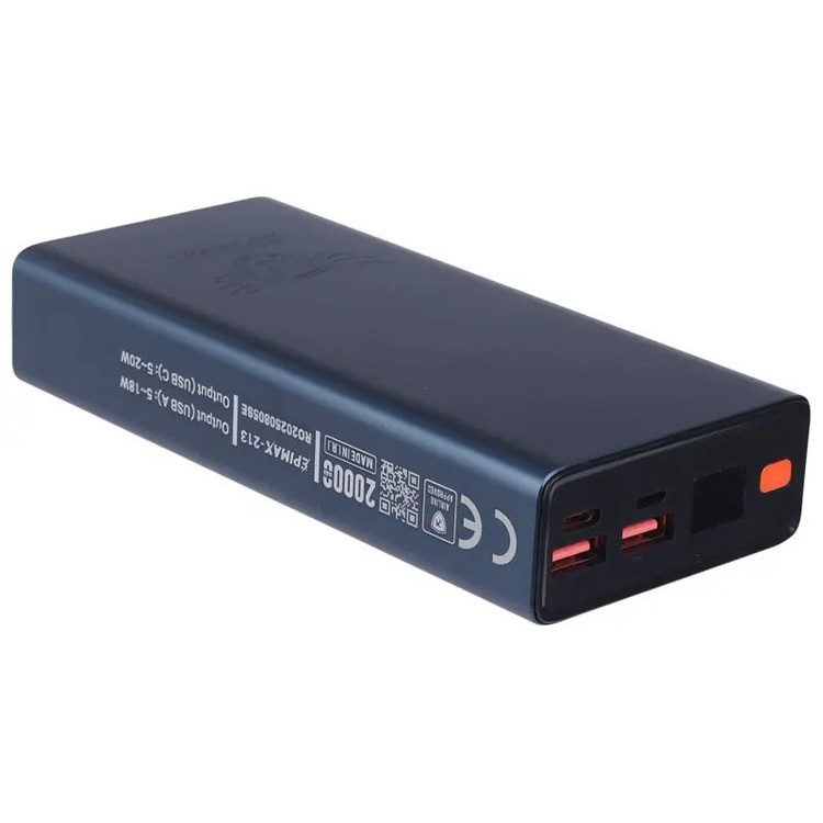 پاوربانک هوشمند auto detect 5w-20w اپیمکس مدل EP213 ظرفیت 20000 میلی آمپر ساعت
