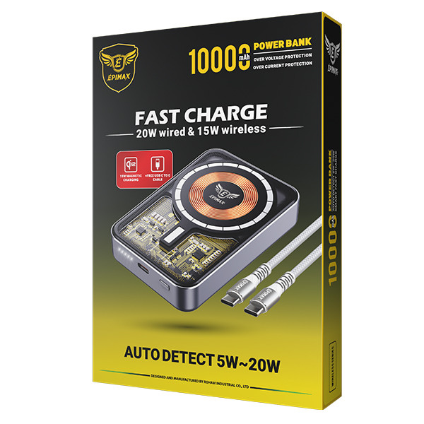 پاوربانک اپی مکس مدل EP 212 ظرفیت  10000 میلی آمپر ساعت