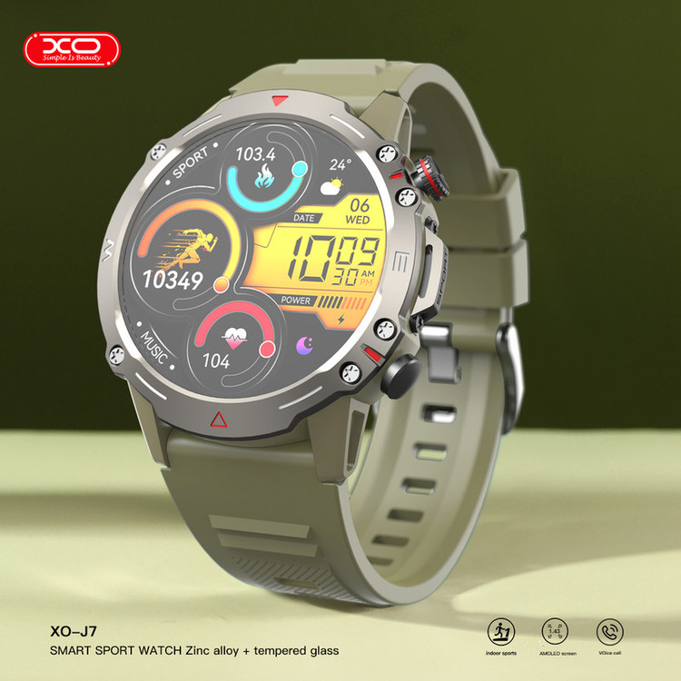 ساعت هوشمند ایکس او مدل XO-J7 با نمایشگر دایرهای و مقاومت در برابر آب IP68