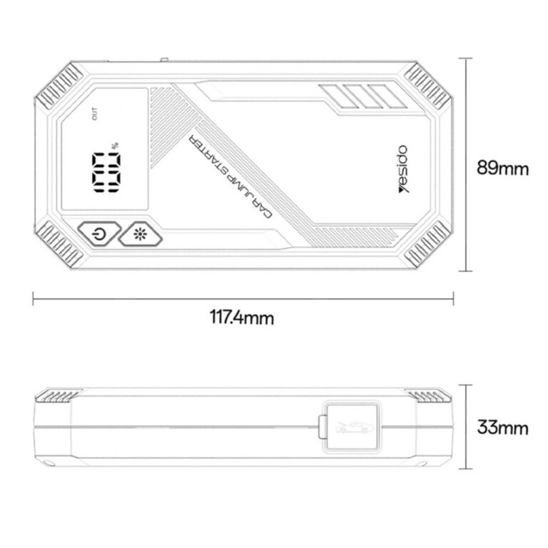 جامپ استارتر خودرو 6000 میلی آمپر ساعت یسیدو مدل yesido VC11