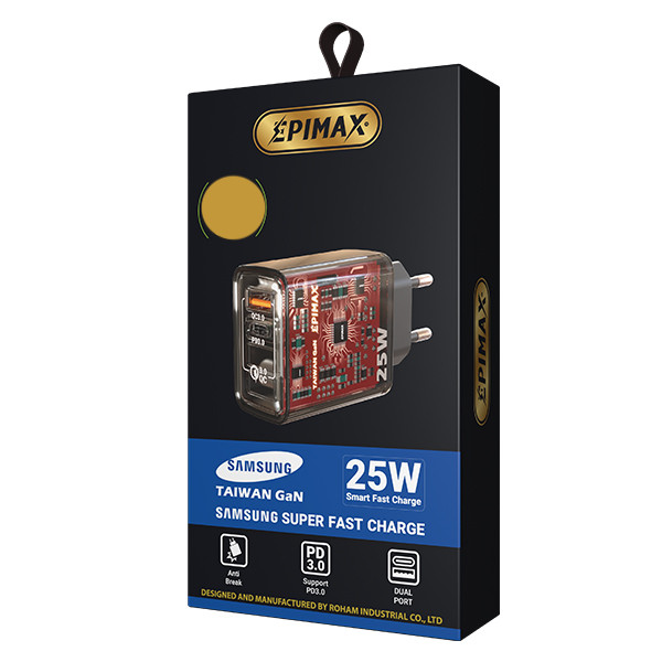 شارژر دیواری 25 وات اپی مکس مدل  EU-150