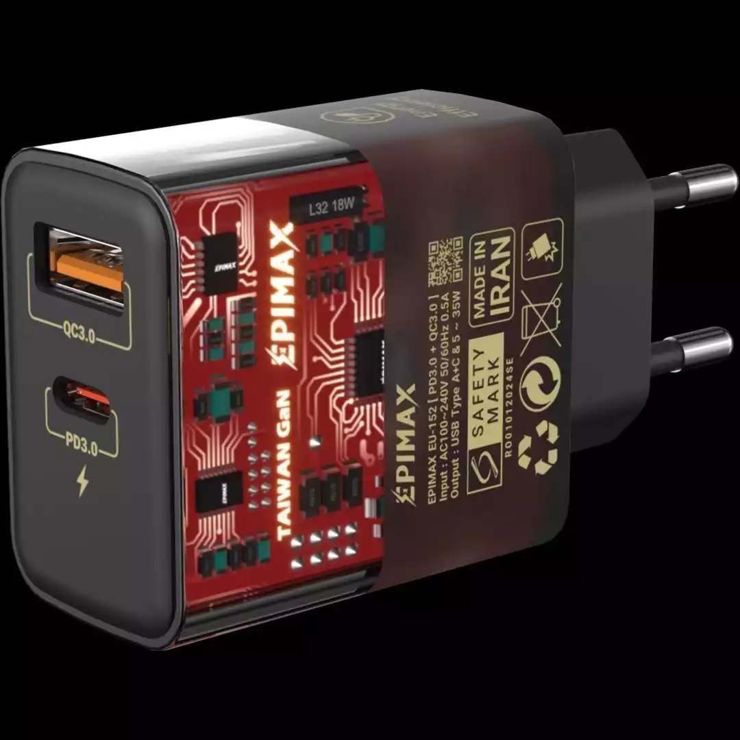 آداپتور دیواری (شارژر) فست شارژ 18 وات اپیمکس مدل EU-148