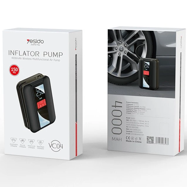 پمپ باد یسیدو مدل VC04 با باتری ۴۰۰۰ میلی‌آمپر