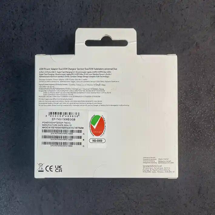 آدابتور اورجینال فست شارژ samsung سامسونگ 45 وات pd