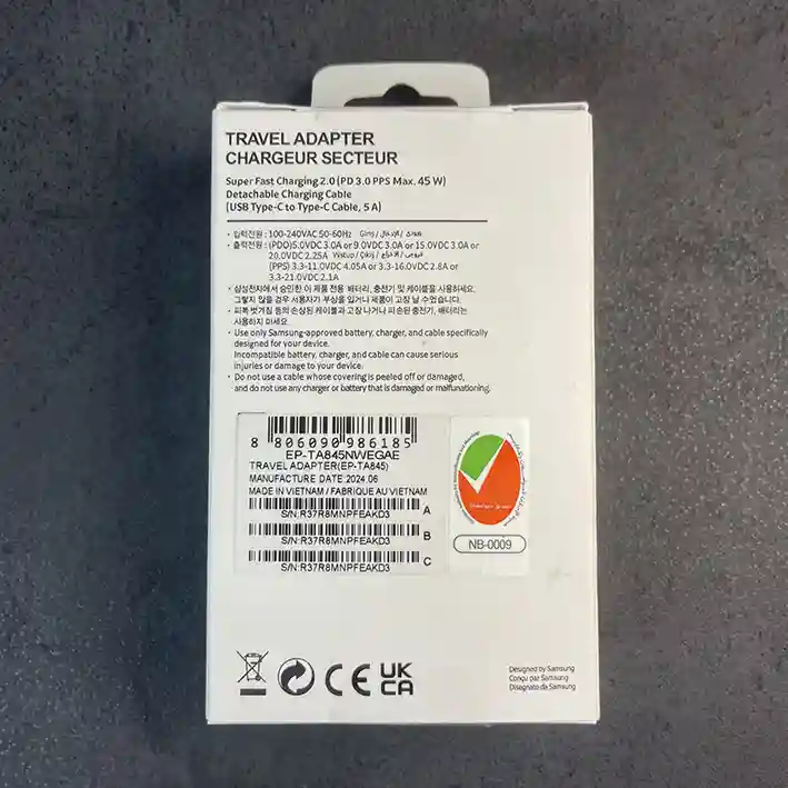 آدابتور فست شارژ samsung سامسونگ 45w PD بورد سولوم