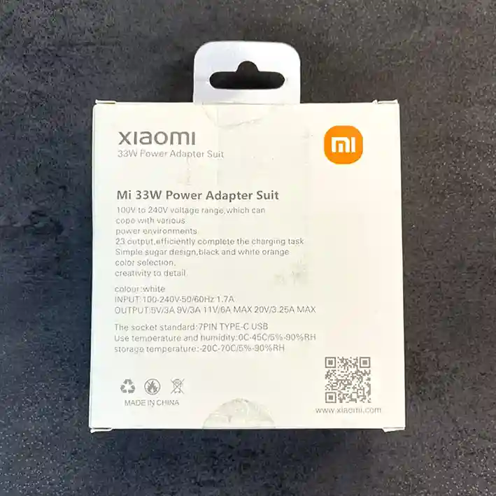 آدابتور xiaomi شیائومی اورجینال 33W