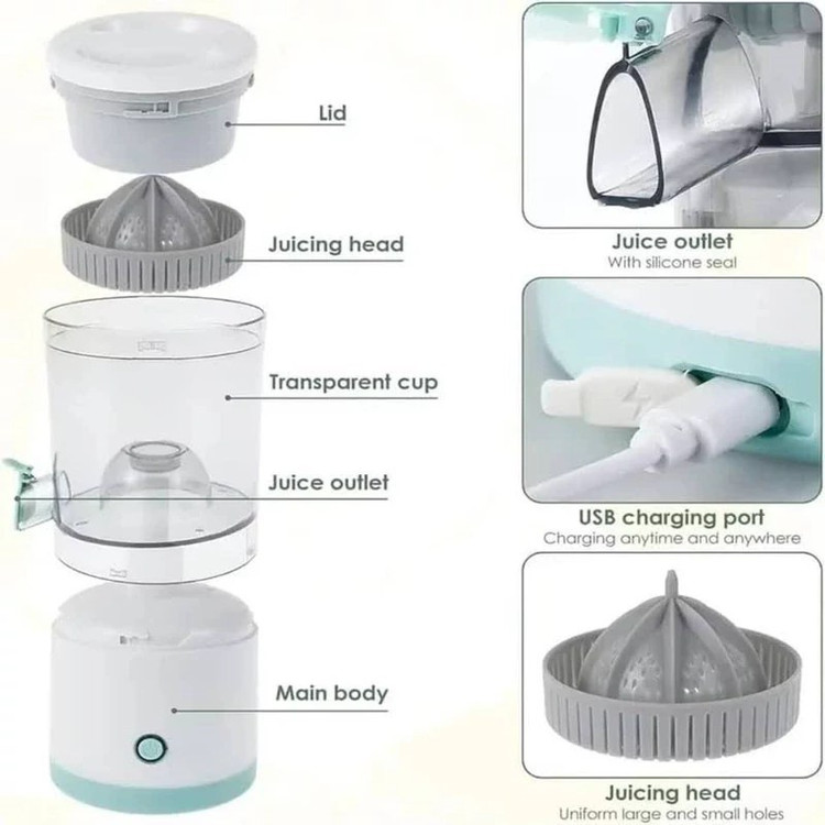 آبمیوه گیری شارژی آسانسوری مدل MDHL MD C1 رنگ سفید -ظرفیت 0.4 لیتر Citrus Juicer