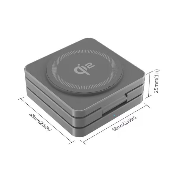 شارژر بی‌سیم تاشو مغناطیسی 3 کاره Qi2 با توان 25 وات earldom