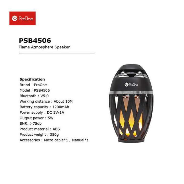 اسپیکر بلوتوثی و چراغ خواب شارژی قابل حمل پرووان PSB4506