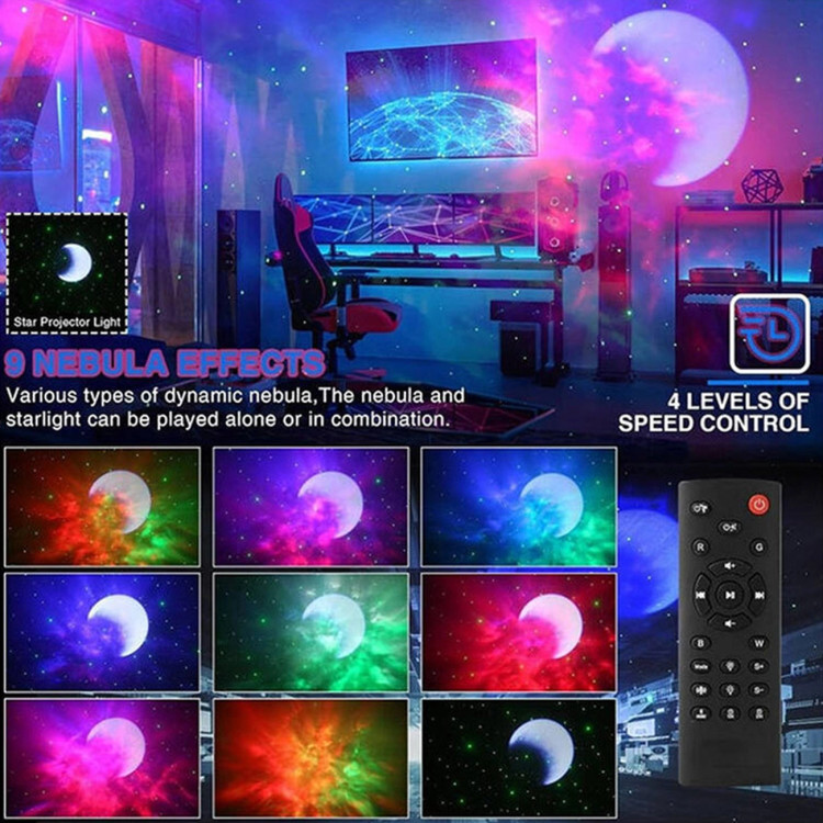 چراغ خواب پروژکتوری کهکشانی فضانورد اسپیکردار Astronaut Star Light