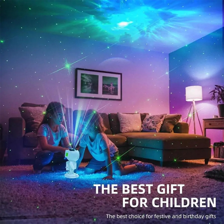 چراغ خواب پروژکتوری کهکشانی فضانورد اسپیکردار Astronaut Star Light