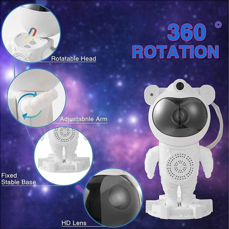چراغ خواب پروژکتوری کهکشانی فضانورد اسپیکردار Astronaut Star Light