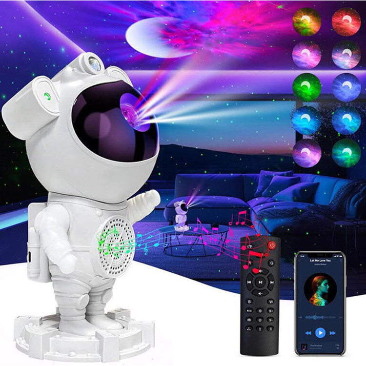 چراغ خواب پروژکتوری کهکشانی فضانورد اسپیکردار Astronaut Star Light