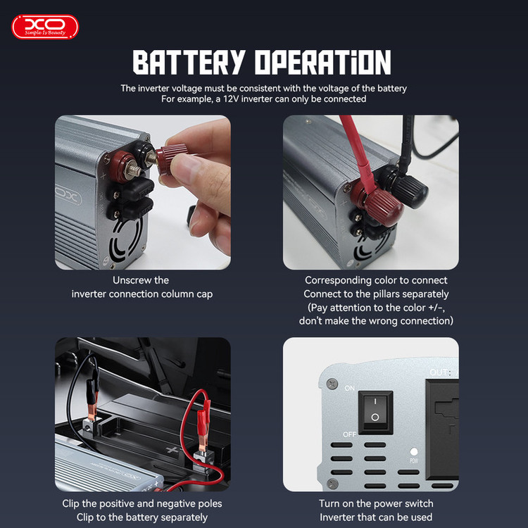 مبدل برق ( اینورتر ) 500W ایکس او مدل XO-CZ021