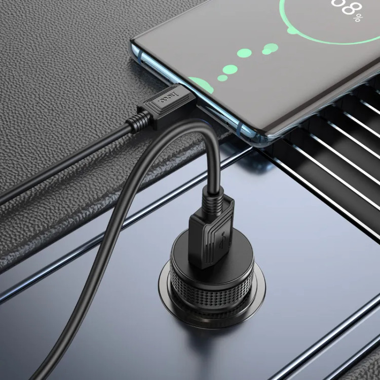 شارژر فندکی فست شارژ 18 وات هوکو hoco مدل Z49A USB