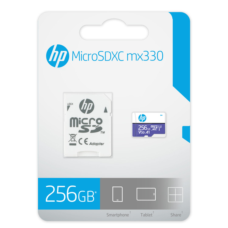 کارت حافظه MicroSD اچ پی مدل mx330 کلاس 10 استاندارد UHS-I U3 سرعت 100MBps ظرفیت 256 گیگ