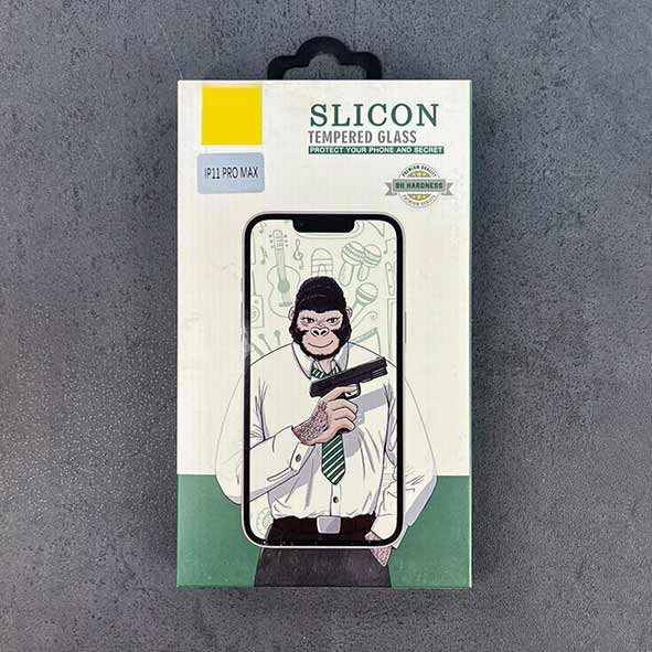 گلس شفاف محافظ صفحه نمایش گوشی ضد ضربه دور سیلیکون برای آیفون 11promax و آیفون XS MAX