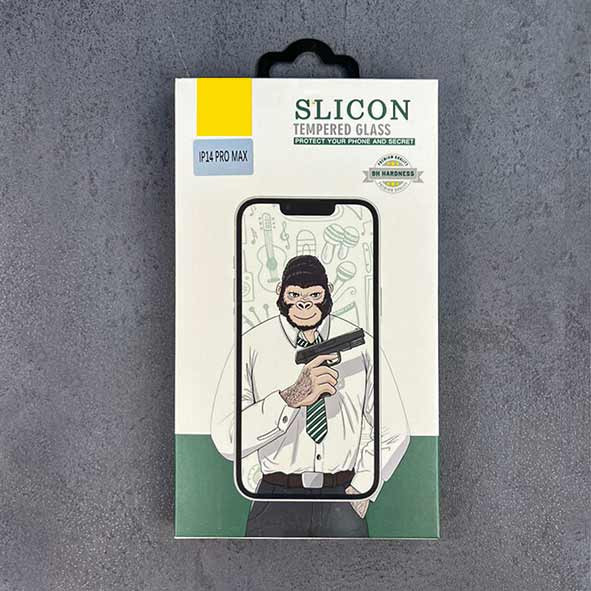 گلس شفاف محافظ صفحه نمایش گوشی ضد ضربه دور سیلیکون برای آیفون 14promax