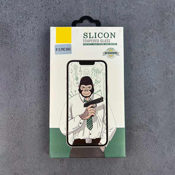 گلس شفاف محافظ صفحه نمایش گوشی ضد ضربه دور سیلیکون برای آیفون 15promax