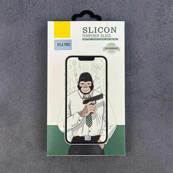 گلس شفاف محافظ صفحه نمایش گوشی ضد ضربه دور سیلیکون برای آیفون 14pro و آیفون 15 و آیفون 16