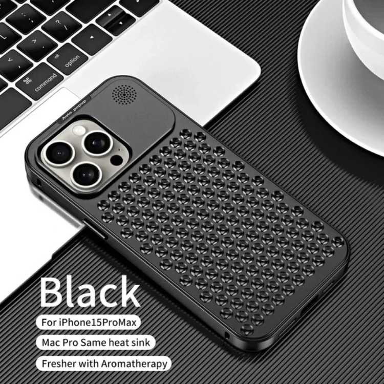 کاور سوپر آلومینیوم مشکی برای گوشی موبایل اپل IPHONE 13/14
