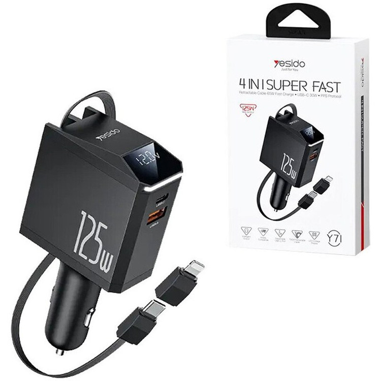 شارژر فندکی 125 وات یسیدو Yesido مدل Y71 125W Fast Car Charger