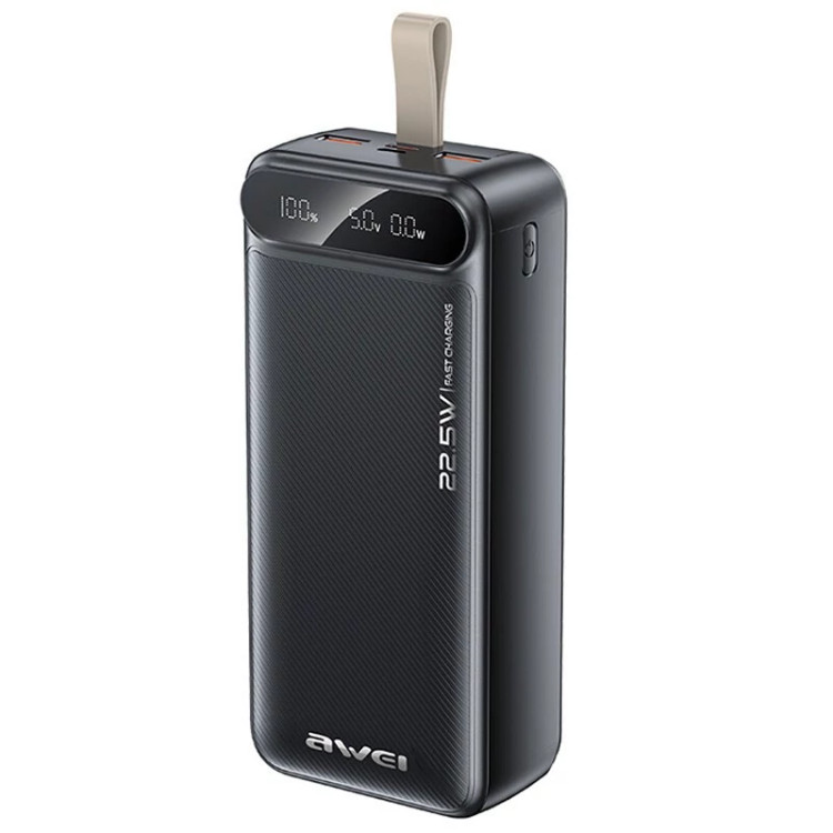 پاوربانک فست شارژ awei اوی PA-12 QC3.0 PD 22.5W ظرفیت 30000 میلی آمپر ساعت