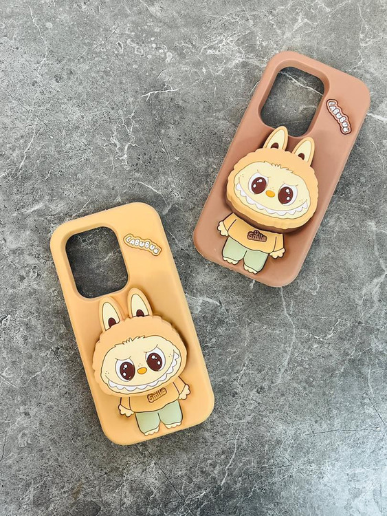 گارد سیلیکون اورجینال پاپ سوکت دار عروسکی طرح لبوبو