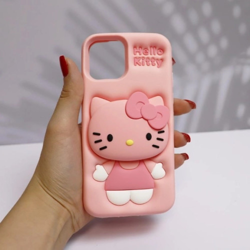 گارد سیلیکون اورجینال پاپ سوکت دار عروسکی طرح کیتی