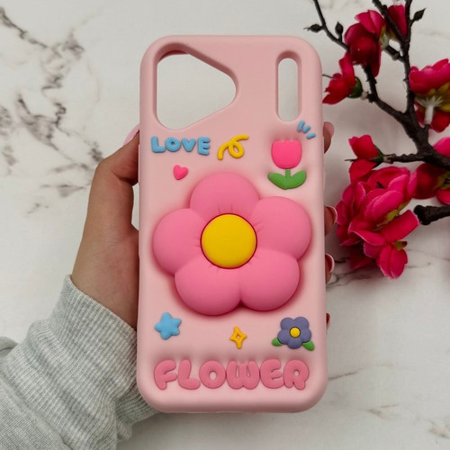 گارد سیلیکون اورجینال پاپ سوکت دار عروسکی طرح گل