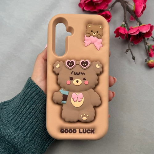 گارد سیلیکون اورجینال پاپ سوکت دار عروسکی طرح خرس GOOD LUCK