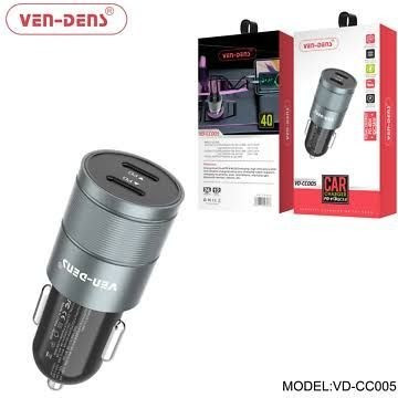 شارژر فندکی 40 وات ون دنز ven-dens مدل VD-CC005