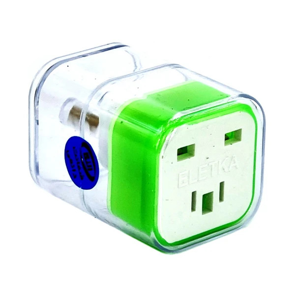 تبدیل 3 به 2 التکا ELETKA چراغ دار مدل 10A-220V