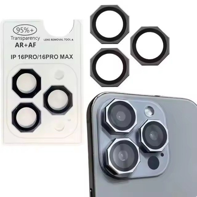 محافظ لنز هشت ضلعی سه تایی premium lens آیفون iphone