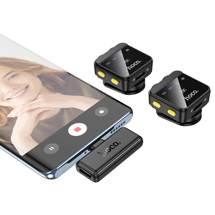 میکروفون بی سیم برند هوکو hoco مدل L17 با سری تایپ سی و آیفونی