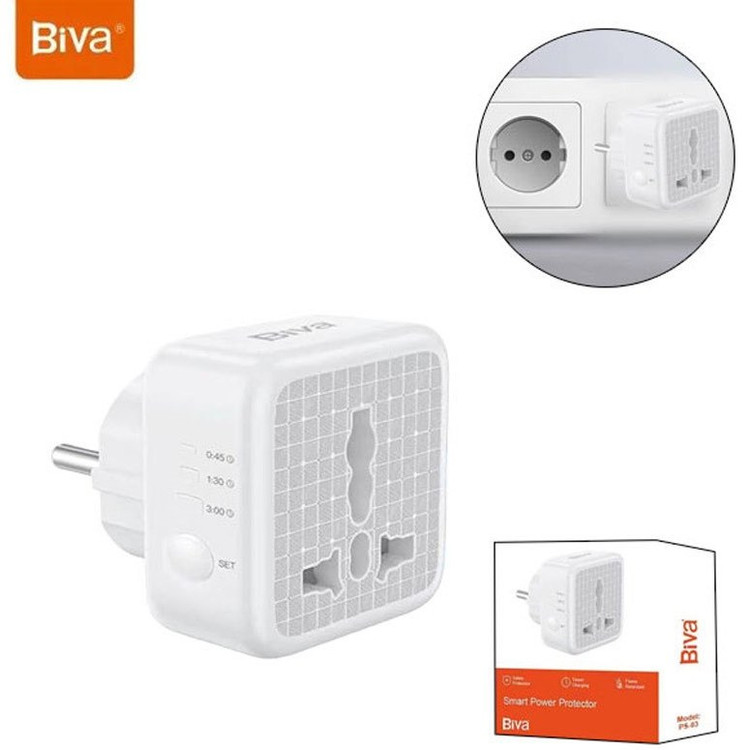 مبدل برق تایمر دار بیوا Biva مدل PS-03