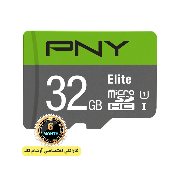کارت حافظه microSDHC پی ان وای مدل Elite کلاس 10 استاندارد UHS-I U1 سرعت 100MBs ظرفیت 32