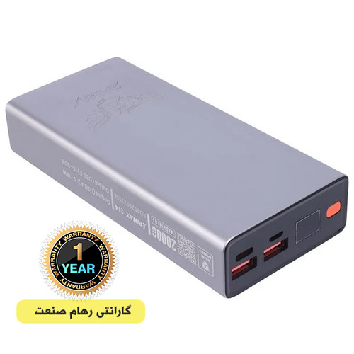 پاوربانک هوشمند auto detect 5w-35w اپی مکس مدل EP-214 ظرفیت 20800 میلی آمپر ساعت