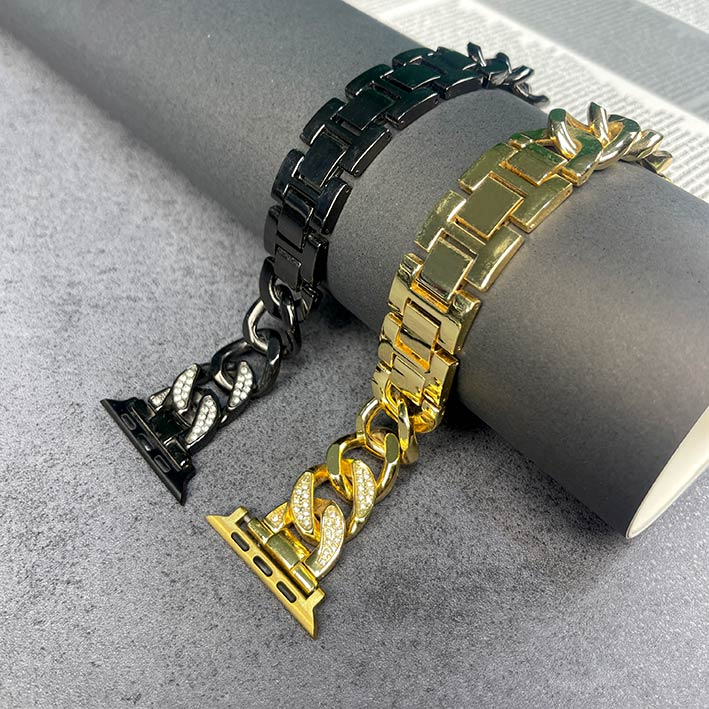 بند ساعت استیل کارتیر نگین دار 22 mm