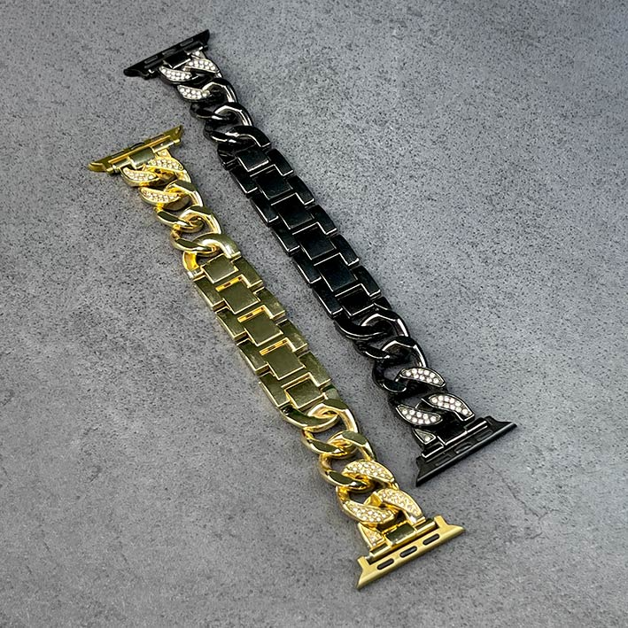 بند ساعت استیل کارتیر نگین دار 22 mm
