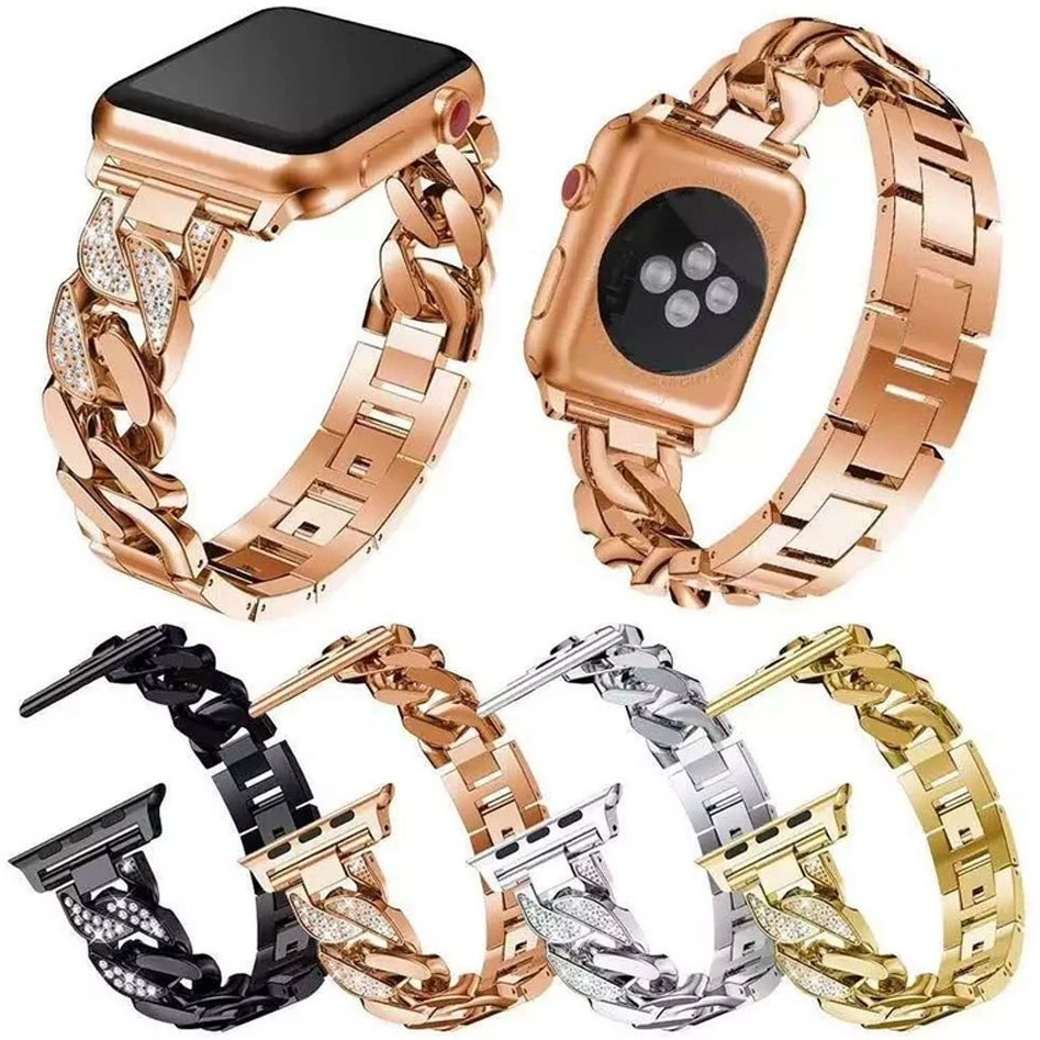 بند ساعت استیل کارتیر نگین دار 22 mm