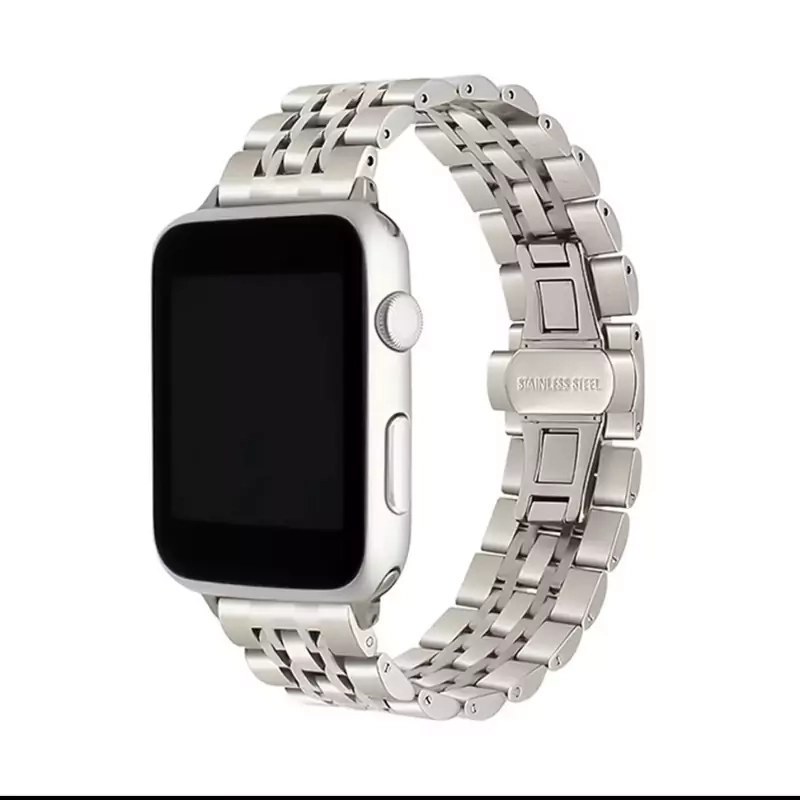 بند رولکس استیل 7Bead گلد 22 mm