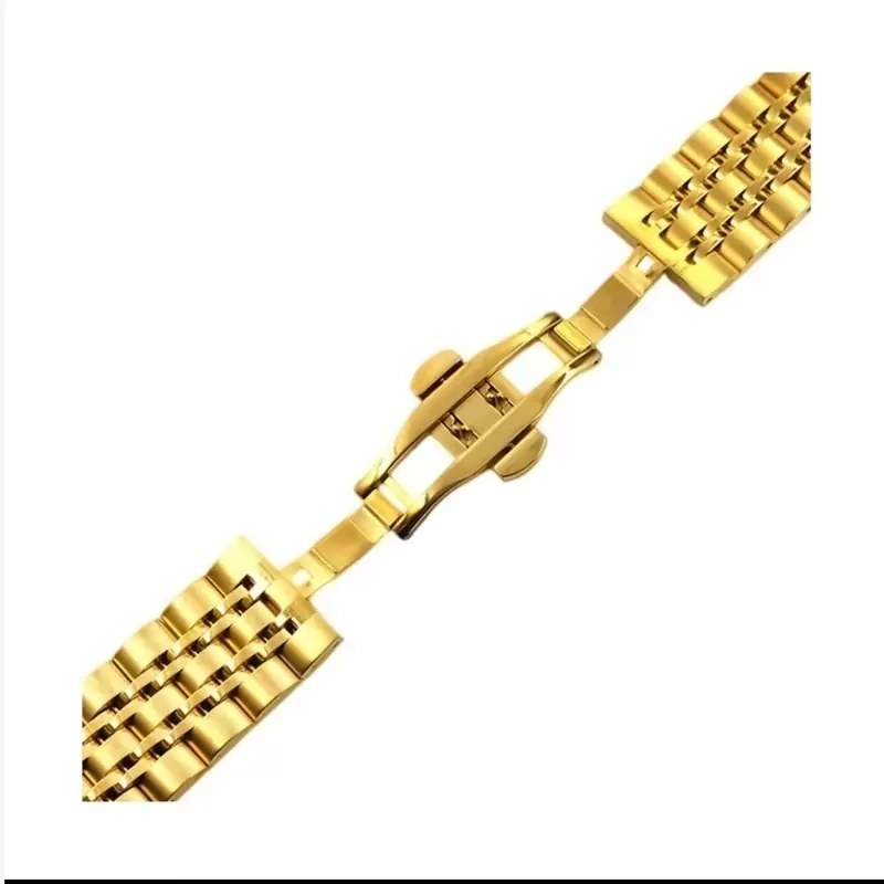 بند رولکس استیل 7Bead گلد 22 mm
