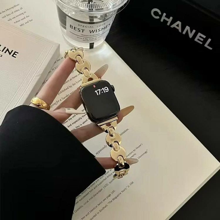 بند فلزی مدل H مناسب برای اپل واچ و اسمارت 22 mm استیل براق