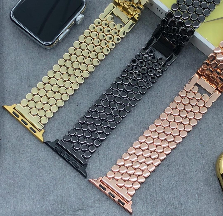 بند اپل واچ استیل طرح زنبوری مناسب برای اپل واچ و اسمارت 22 mm