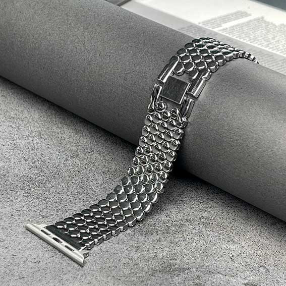 بند ساعت استیل طرح زنبوری سایز 22 mm