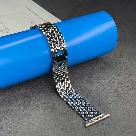 بند ساعت استیل طرح زنبوری سایز 22 mm